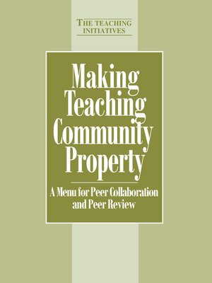 cover image of Making Teaching Community Property